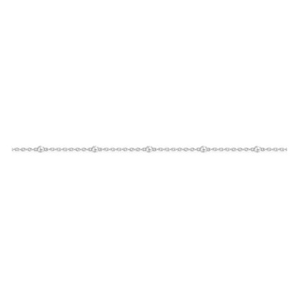 Cadena de bolas de 1,5 mm de plata de ley 925 rodiada
