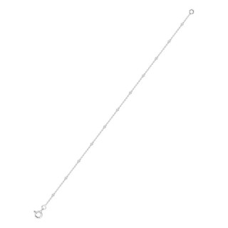 Cadena de bolas de 1,5 mm de plata de ley 925 rodiada