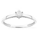 Anillo solitario de oro blanco 9K con diamante creado talla trillón 0,20 ct