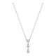 Collar trilogía de plata de ley 925 con circonitas blancas y cadena forzada