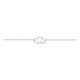 Pulsera de plata de ley 925 rodiada con motivo de flor de loto