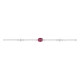 Pulsera de plata de ley 925 rodiada con circonitas rojas