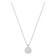 Collar de oro blanco 9K con colgante de 7x7 mm y diamantes creados 0,31 ct