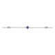 Pulsera de plata de ley 925 rodiada con circonitas blancas y azul