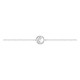 Pulsera de plata de ley 925 rodiada con aro central y circonitas