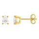 Brincos de pressão em ouro amarelo 9K com diamantes criados de lapidação pera 0,38 ct