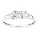 Anillo de oro blanco 9K con diamantes creados 0,55 ct de formas combinadas