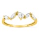 Anillo de oro amarillo 9K con diamantes creados 0,40 ct en tallas variadas