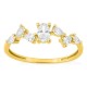 Anillo de oro amarillo 9K con diamantes creados 0,50 ct en tallas variadas
