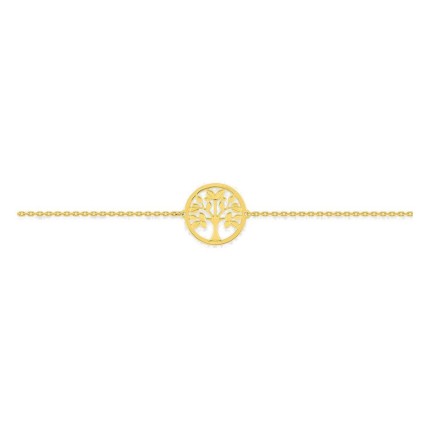 Pulseira árvore da vida em ouro amarelo 18K