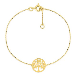Pulseira árvore da vida em ouro amarelo 18K