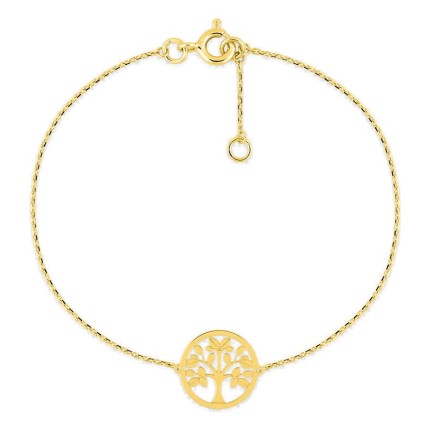 Pulseira árvore da vida em ouro amarelo 18K