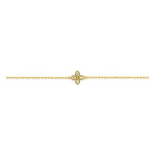 Pulsera de fantasía de oro amarillo 18K con diamantes 0,05 ct