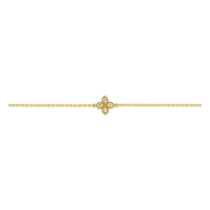Pulseira de fantasia em ouro amarelo 18K com diamantes 0,05 ct