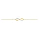 Pulseira infinito em ouro amarelo 18K e ródio com zircónias
