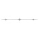 Pulsera de plata de ley 925 rodiada con 5 circonitas