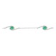 Pulsera de plata de ley 925 rodiada con circonitas verdes