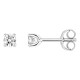 Brincos de pressão clássicos em ouro 18K com diamante GH-P 0,150 ct