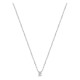 Collar de oro blanco 9K con diamante 0,04 ct