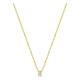 Colar solitário em ouro amarelo 18K com diamante 0,07 ct