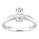 Anillo solitario de oro blanco 18K con diamante creado talla marquesa 0,70 ct