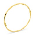 Brazalete rígido retorcido en oro amarillo de 9K