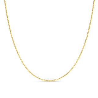 Cadena de oro amarillo de 9K con eslabones forzados martillados