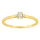 Anillo solitario de oro amarillo 9K con diamante de talla marquesa acompañado 0,07 ct