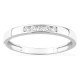 Anillo de oro blanco 9K con 5 diamantes creados 0,15 ct en engaste carril