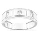 Anel em ouro branco 9K com 3 diamantes criados 0,30 ct em cravação fechada