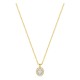 Colar em ouro amarelo 9K com pendente de 7x6 mm e diamantes criados 0,23 ct