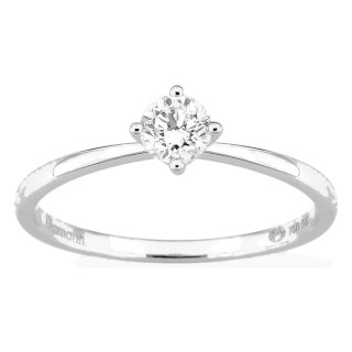 Anel solitário em ouro branco 18K com diamante criado 0,30 ct