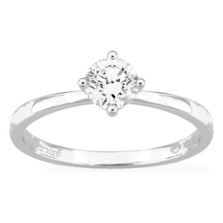 Anel solitário em ouro branco 18K com diamante criado 0,50 ct