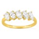 Anillo de oro amarillo 18K con diamantes creados de talla ovalada 1,00 ct