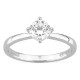 Anel solitário em ouro branco 18K com diamante criado 0,70 ct
