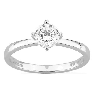 Anel solitário em ouro branco 18K com diamante criado 0,70 ct