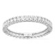 Alianza completa de oro blanco 9K con 35 diamantes creados 0,67 ct