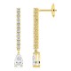 Pendientes colgantes de oro amarillo 18K con diamantes creados 1,52 ct y piedra principal de talla pera