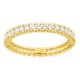 Alianza completa de oro amarillo 9K con 36 diamantes creados 0,68 ct