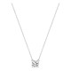 Collar solitario de oro blanco 18K con diamante creado redondo 1,00 ct