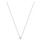 Colar solitário em ouro branco 18K com diamante criado redondo 0,10 ct