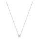 Colar solitário em ouro branco 18K com diamante criado redondo 0,20 ct