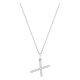 Collar inicial letra X de oro blanco 9K con diamantes creados 0,12 ct