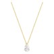 Colar em ouro amarelo 18K com diamante criado de lapidação pera 1,00 ct