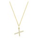 Collar inicial letra X de oro amarillo 9K con diamantes creados 0,12 ct