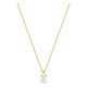 Colar em ouro amarelo 18K com diamante criado oval 0,50 ct