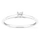 Anel solitário em ouro branco 9K com diamante criado 0,10 ct