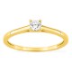 Anel solitário em ouro amarelo 9K com diamante criado 0,15 ct