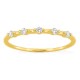 Anillo de oro amarillo 18K con 5 diamantes 0,11 ct
