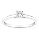 Anel solitário em ouro branco 9K com diamante criado 0,20 ct